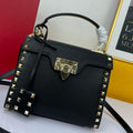 Cowhide Rivet-bound Women's Bag With Single-shoulder Messenger Pattern