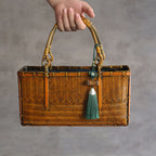 Bamboo Weaving Literary Youth Ceremony Storage Handbag