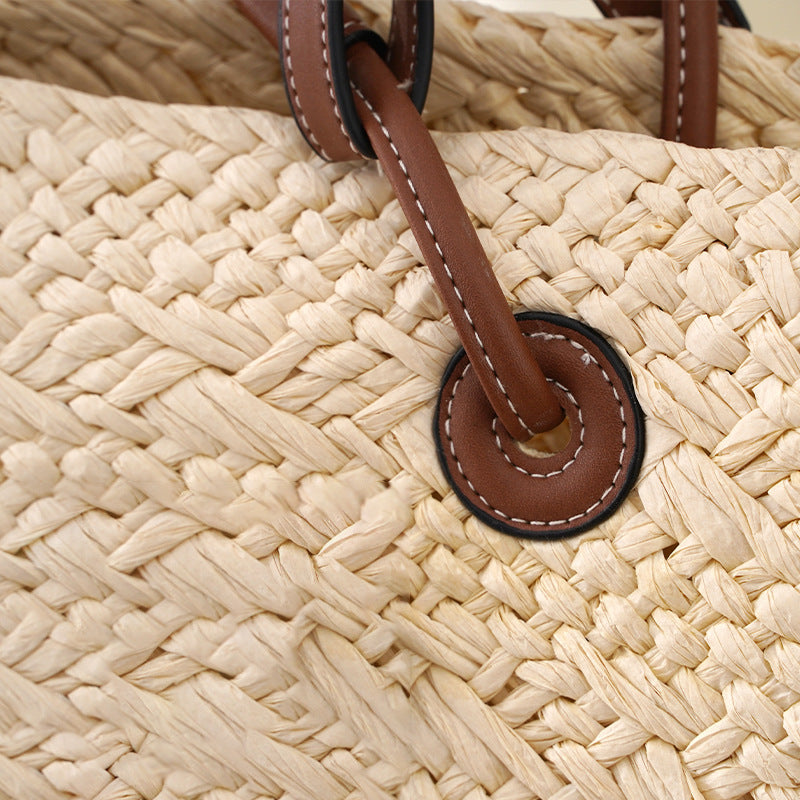 Casual One Shoulder Women's New Versatile Hand-held Straw Bag