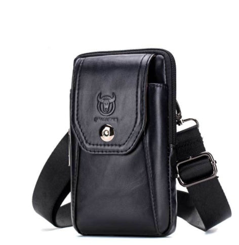 Leather Shoulder Messenger Bag Wear Belt Mobile Phone