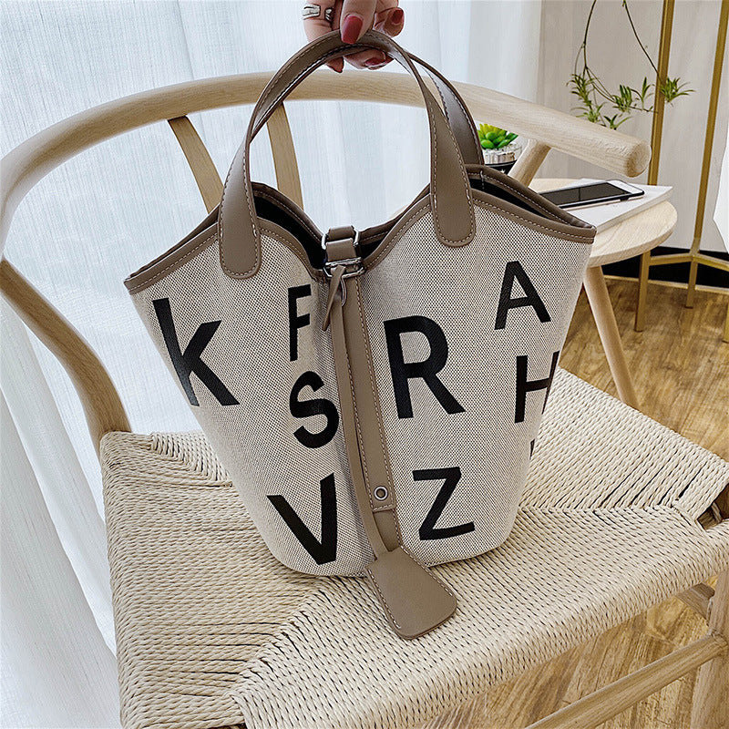Popular Printing Handbag Wild Texture Canvas handbag
