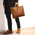 Simple Briefcase British mens Handmade Retro