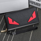 Men's Zipper Multi-card Cross Pattern Clutch