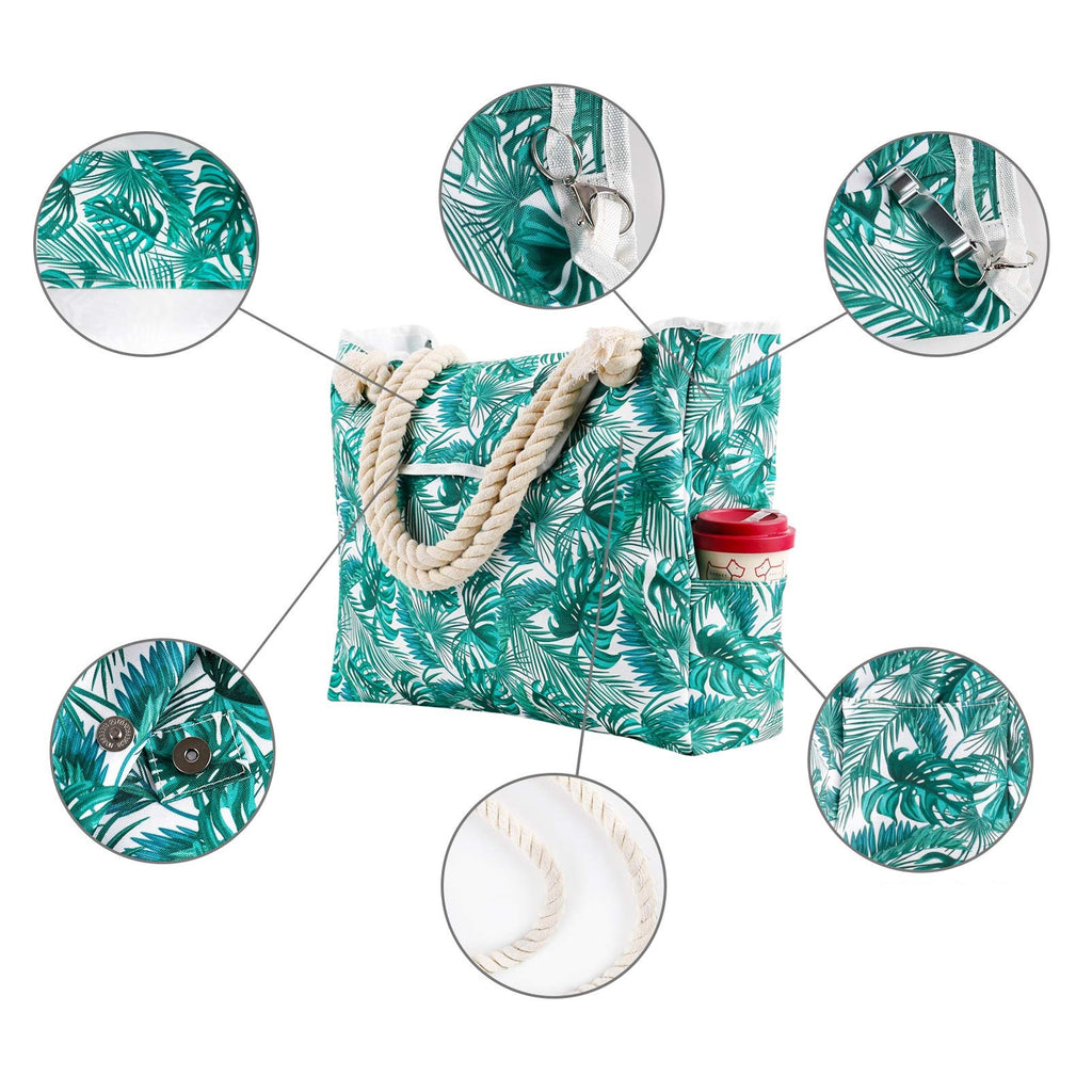 Large Capacity shoulder bag Fashion Print Women's Canvas Beach Bag