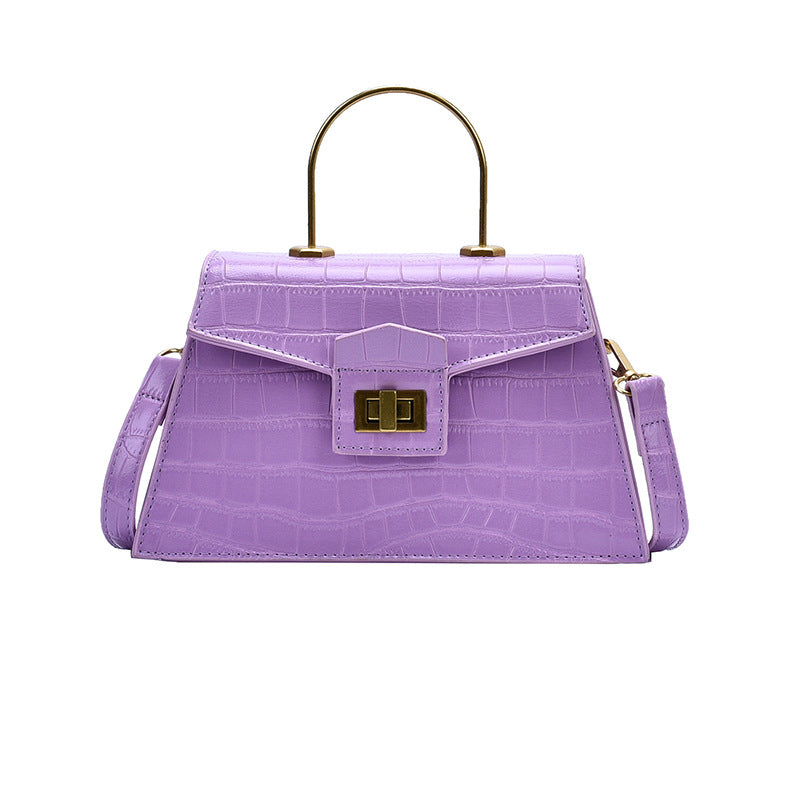 Stylish crocodile-print handbag