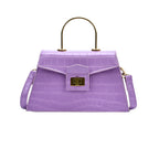 Stylish crocodile-print handbag