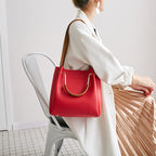 Women Handbag Large Capacity Casual Tote Bag Lady Messenger Shoulder Bag Solid Color Bag