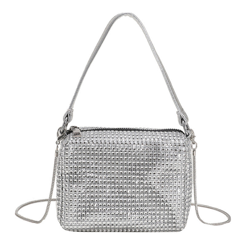 Women's Rhinestone New Fashion Chain Hand-held Messenger Bag