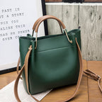 Women Handbag Large Capacity Casual Tote Bag Lady Messenger Shoulder Bag Solid Color Bag