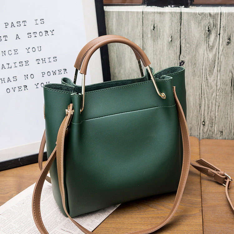 Women Handbag Large Capacity Casual Tote Bag Lady Messenger Shoulder Bag Solid Color Bag
