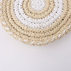 Beach Braided Bag Round Tote Shoulder