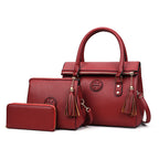 Ethnic Style Tassel Three-piece Mother-in-law Bag Single-shoulder Messenger