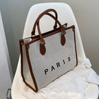 Literary Large-capacity Simple Design Portable Shoulder Tote Bag