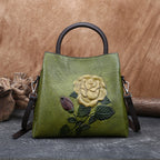 Hand-rubbed color handbag