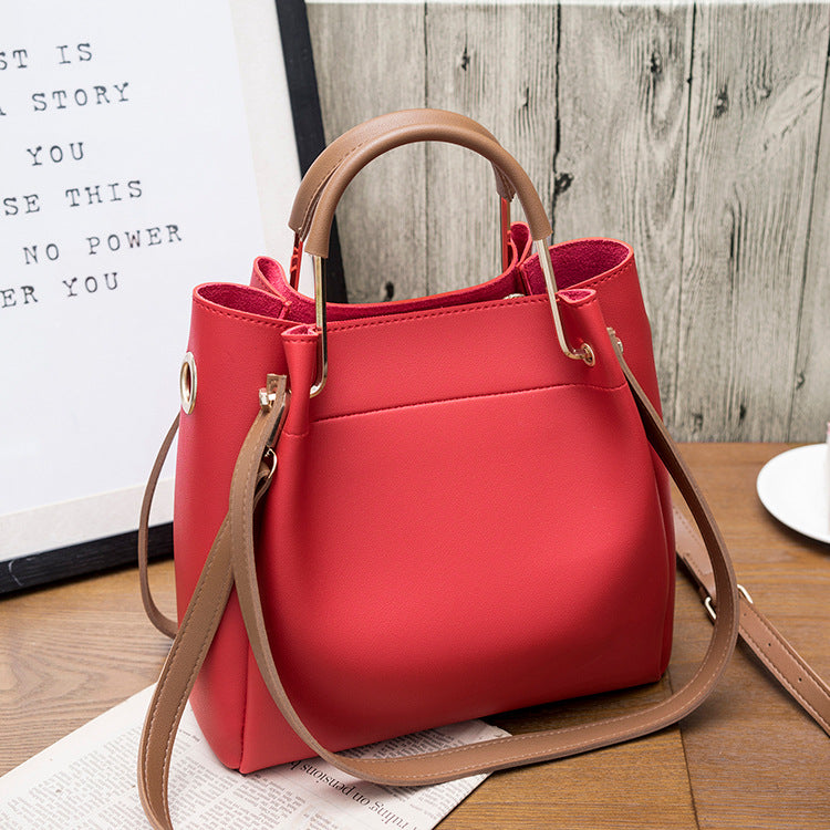 Women Handbag Large Capacity Casual Tote Bag Lady Messenger Shoulder Bag Solid Color Bag