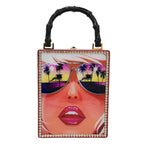 Fashion Printed Pattern Handbag Acrylic Female Bag