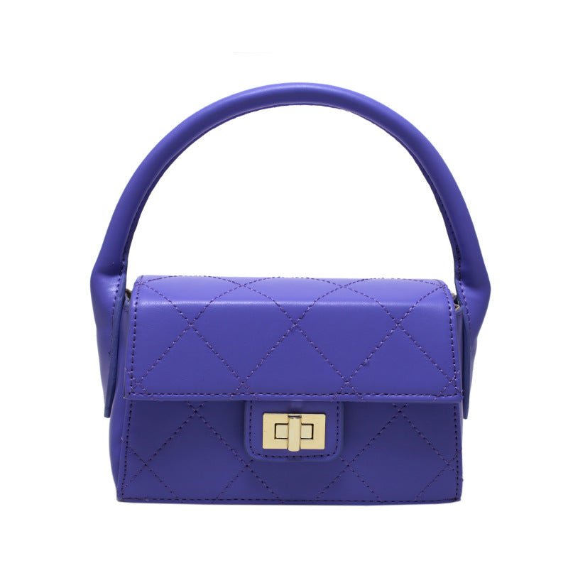 Lace Pineapple Purple Sewing PU Women's handBag