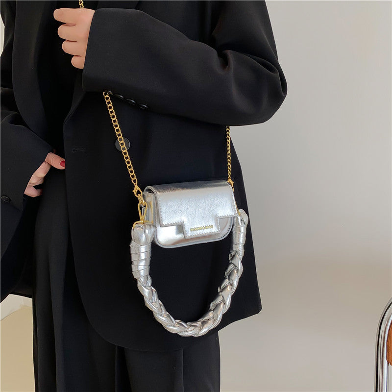 Versatile High-grade Chain One Shoulder Cross Body Small Square Bag