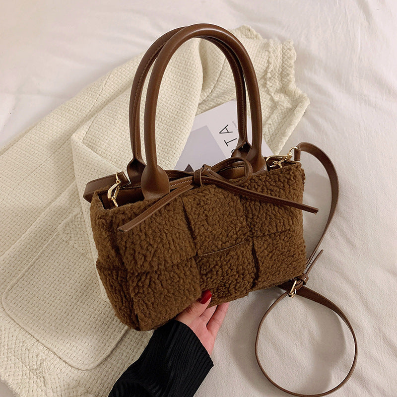 Plush All-match Messenger Bag Fashion One-shoulder Western Style