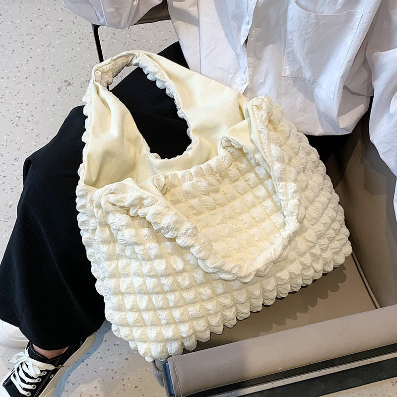 Cloud Bubble Large Capacity Pleated Girl Shoulder Bag