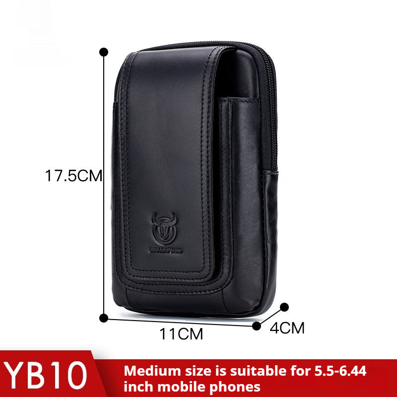 Leather Shoulder Messenger Bag Wear Belt Mobile Phone