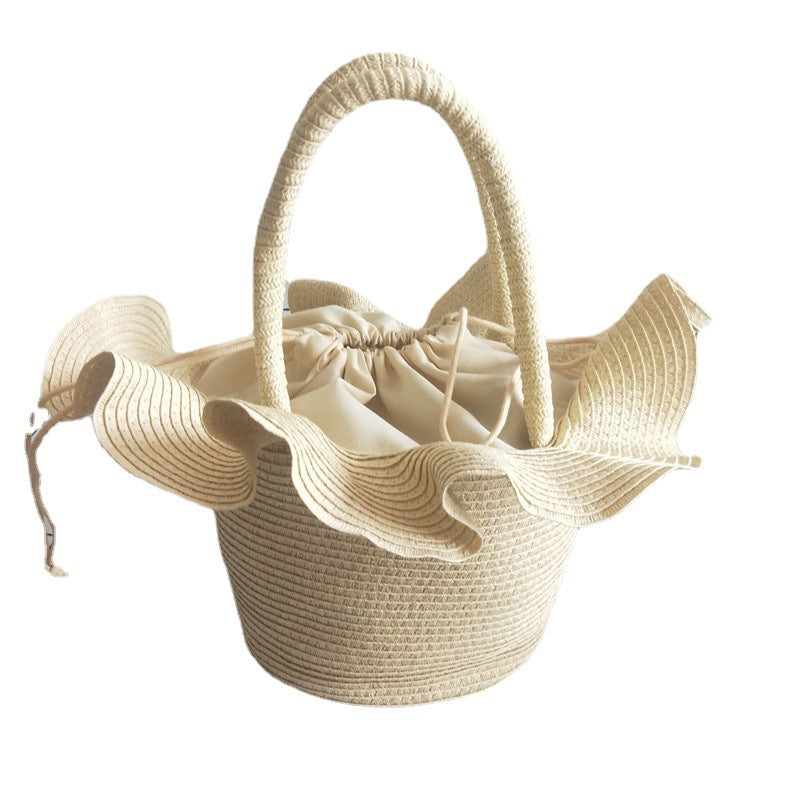 Popular Thin Paper Braids Hat And Straw Women's Bag