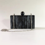 Round Toe Marbled Acrylic Evening Bag