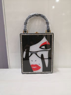 Fashion Printed Pattern Handbag Acrylic Female Bag
