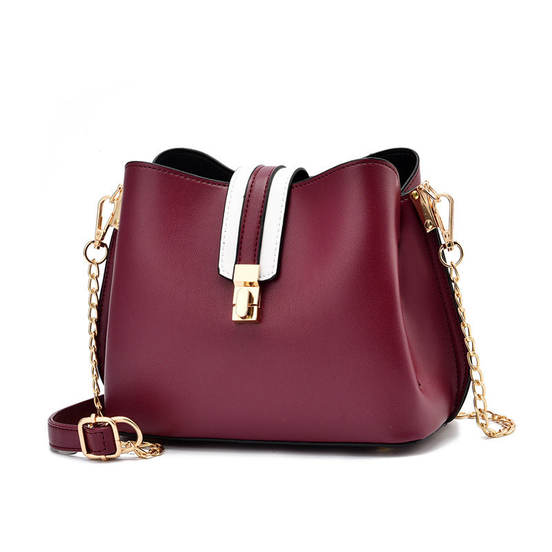 Simple portable ladies shoulder bag