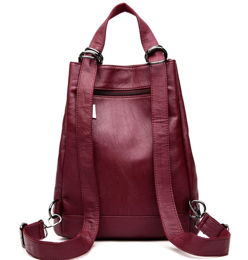 PU leather bucket bag pack