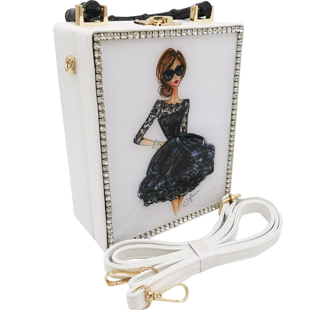 Fashion Printed Pattern Handbag Acrylic Female Bag