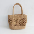 Women's Straw Woven Hollow Hand-held Woven Bag