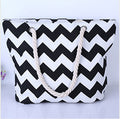 Versatile Navy Rope Sleek Canvas Shoulder Bag