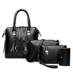 Four-piece Female Bag With Tassel Portable Picture handBag