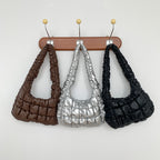 High-grade Small Design One-shoulder Cotton-padded Jacket Bag