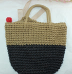 New straw bag shoulder portable handbags beach woven straw bag version of the tide female fire package
