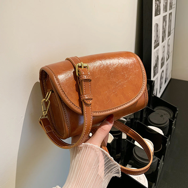 Small Texture Portable Small Square Single Shoulder Crossbody Bag Female