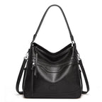 One Shoulder Vintage Tote Bag In Soft Leather