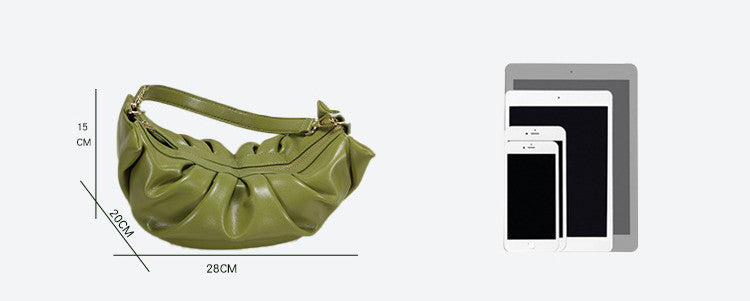 Dumpling Buns Niche Design Folds Underarms One-shoulder Horns