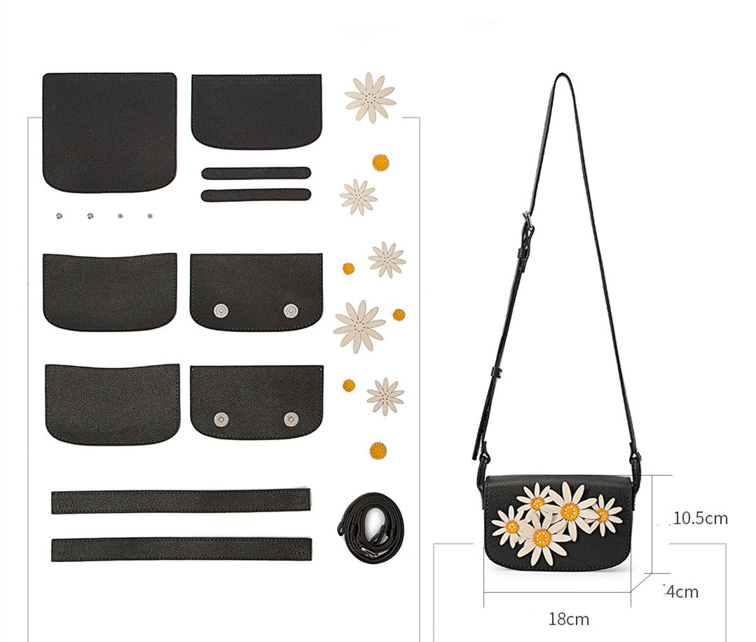 New Hand-stitched Diy Material One-crossbody Daisy Bag