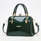 New Popular Bright Leather Steel Frame Fashion Handbag