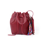 Ribbon Drawstring Bucket Bag