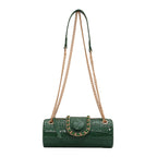 Bright Leather Trendy Stone Pattern Bucket Bag