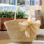 Fashionable Natural Wheat Straw Woven Shoulder Bag