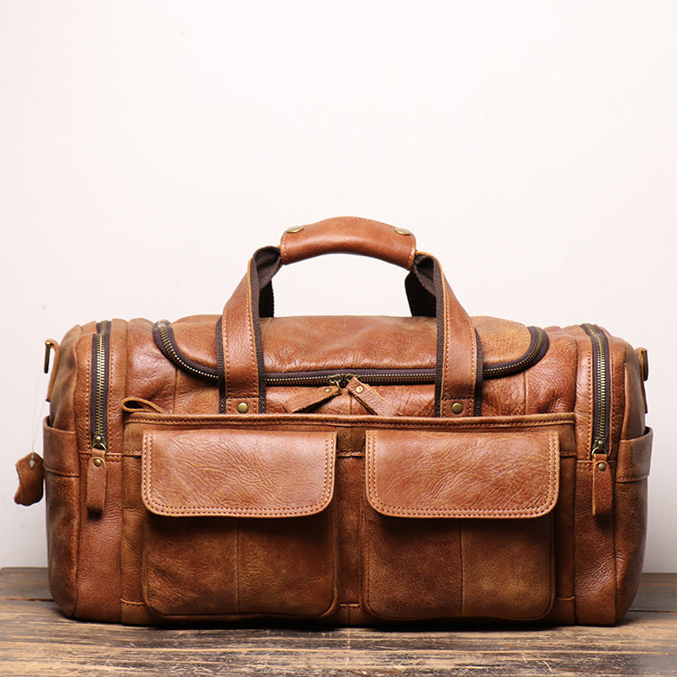 Retro Nubuck Leather Hand Luggage Bag