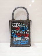 Fashion Printed Pattern Handbag Acrylic Female Bag