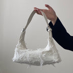 Simple Denim Crescent Single Shoulder Messenger Bag