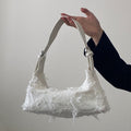 Simple Denim Crescent Single Shoulder Messenger Bag