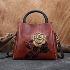 Hand-rubbed color handbag