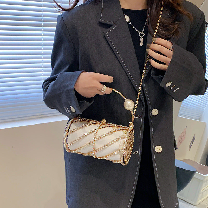 Women's Metal Hand Cage One evening Bag